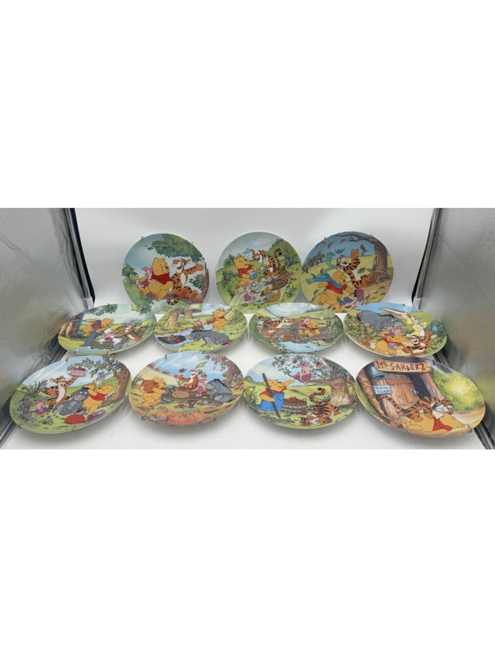 Winnie the Pooh Honey of a Friend Collection Bradford Exchange Set Of 11 Plates